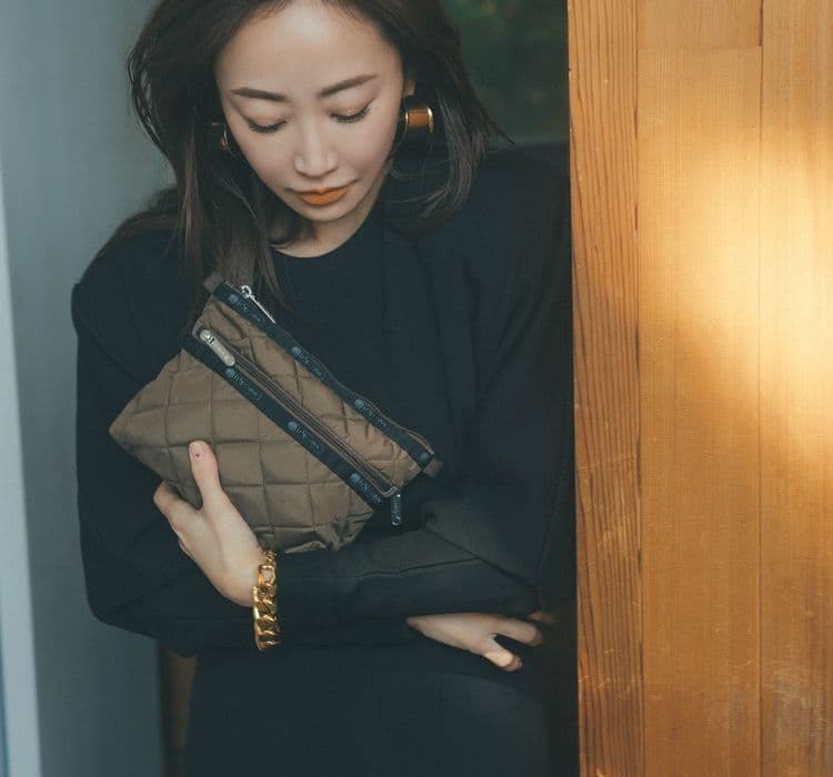 【レスポ×神崎恵】PERFECT COSME POUCH2トフィーブラウン