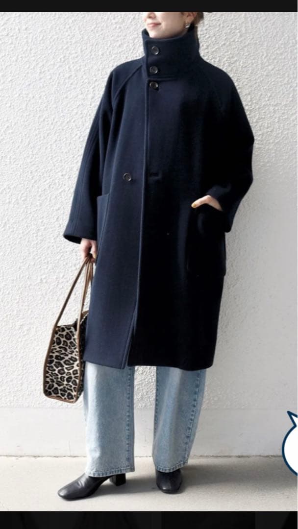 SHIPS any: PURE WOOL スタンド ＆ ビッグカラー コート