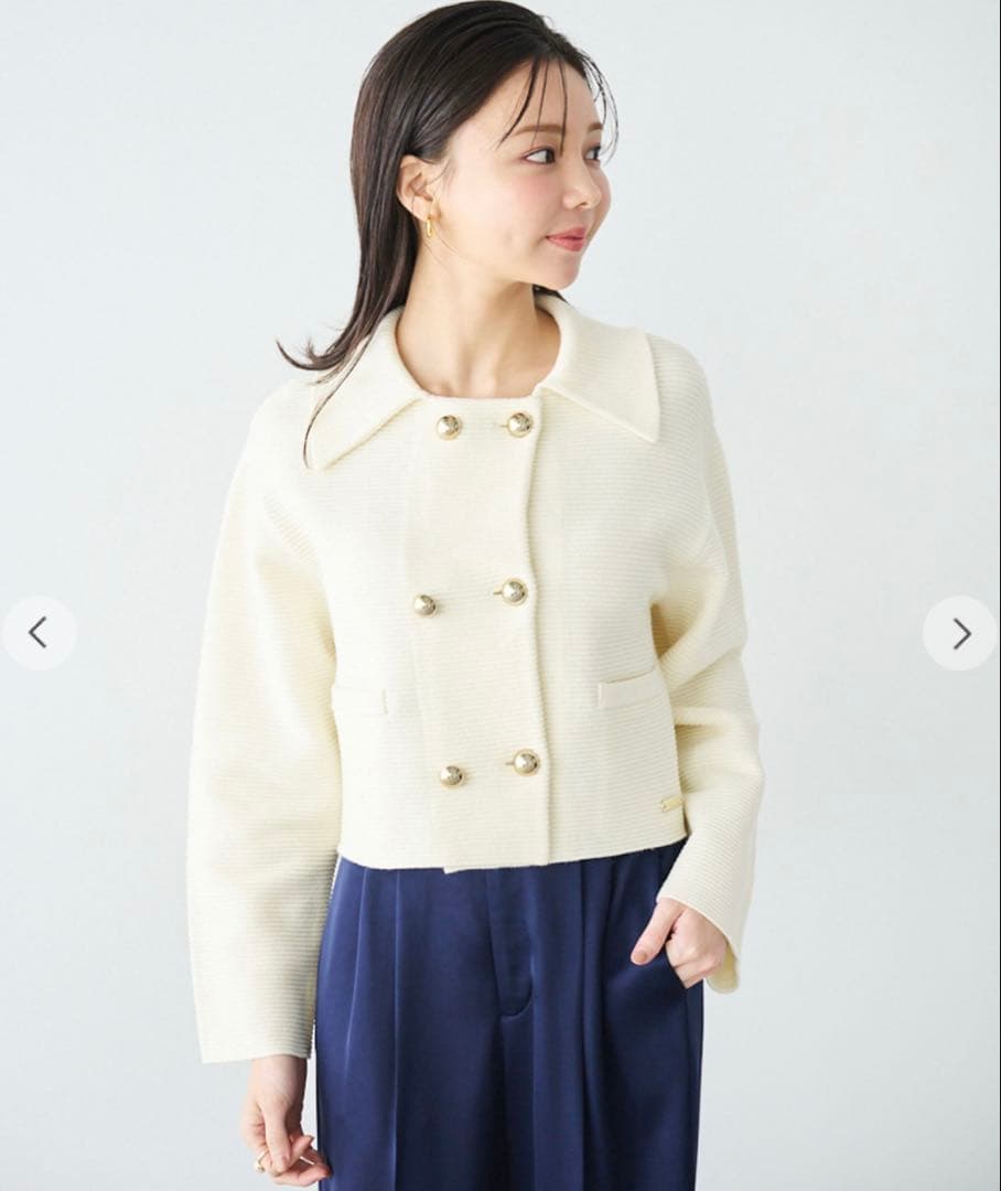 aimeine Wボタンニットジャケット