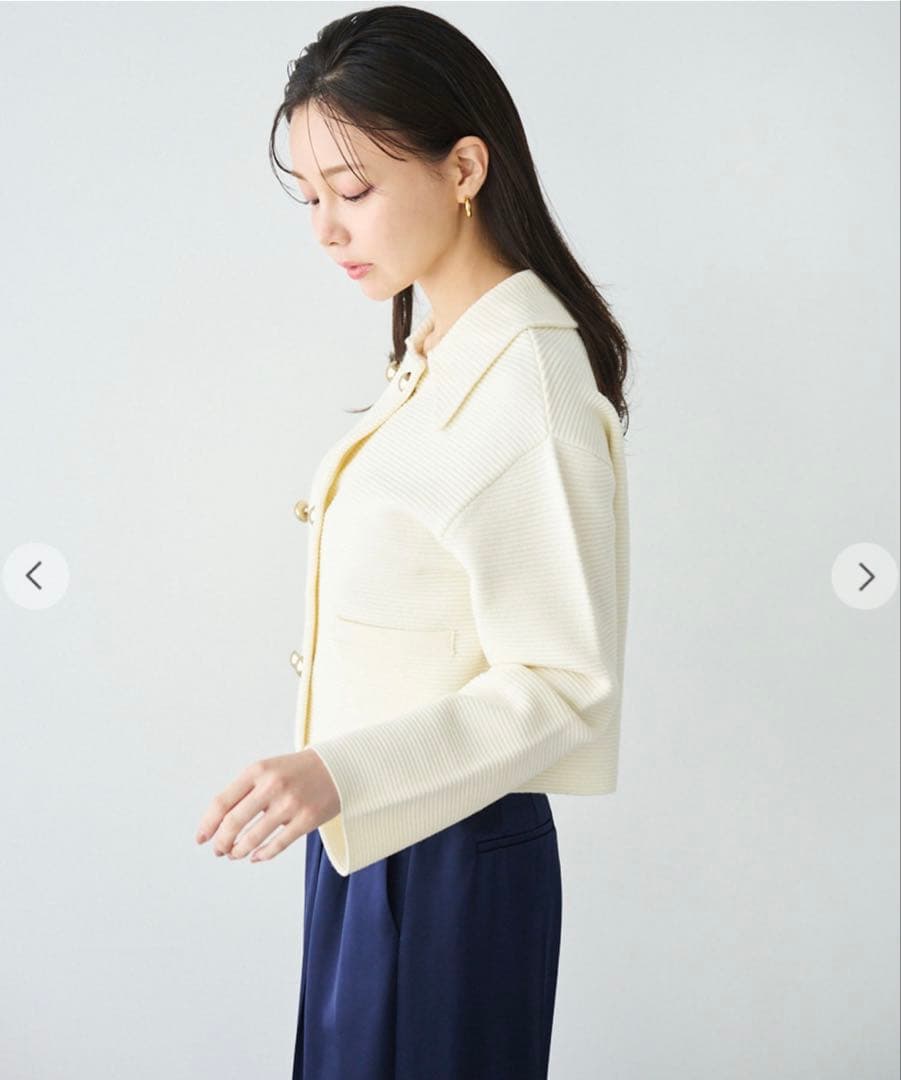 aimeine Wボタンニットジャケット