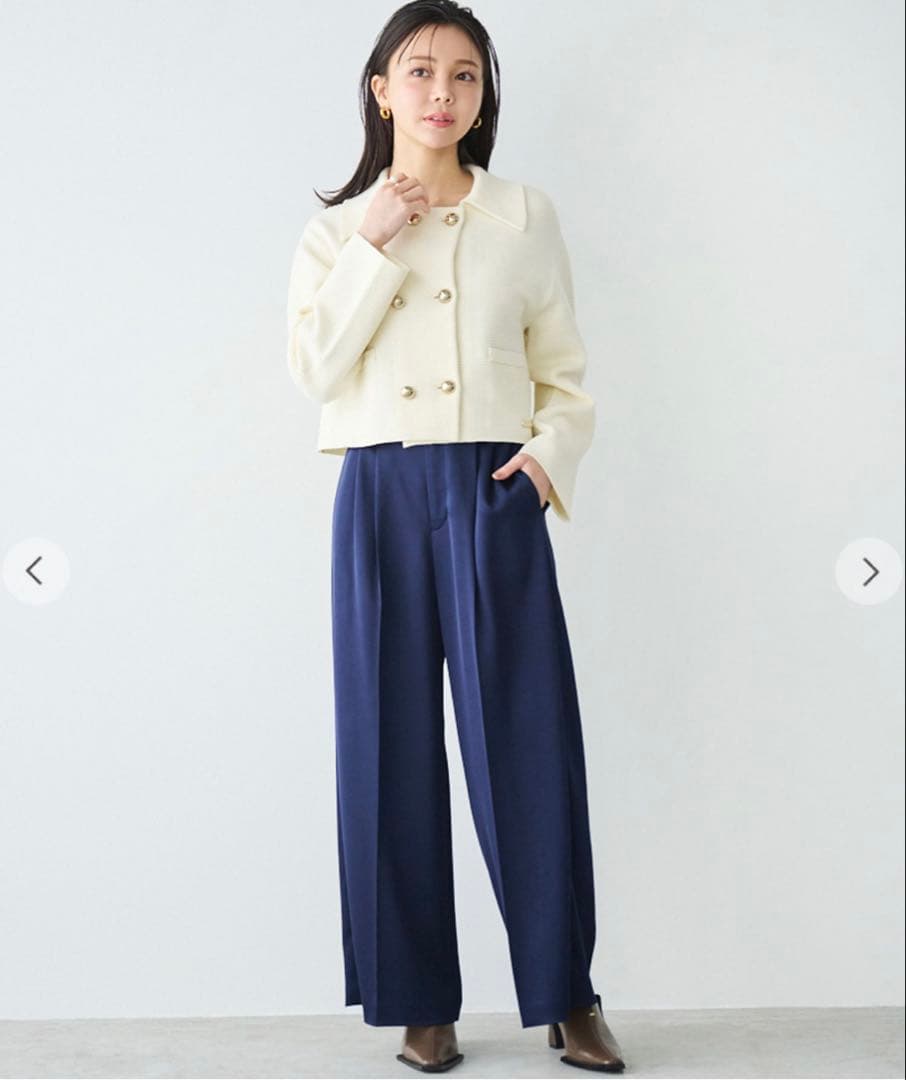 aimeine Wボタンニットジャケット