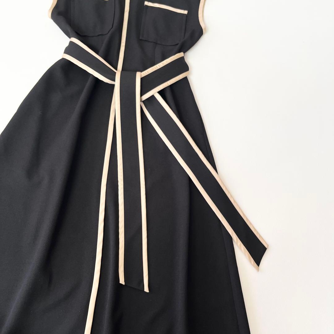 ▼完売✨現行25SS✨エストネーション【38】バイカラー パイピング ワンピース