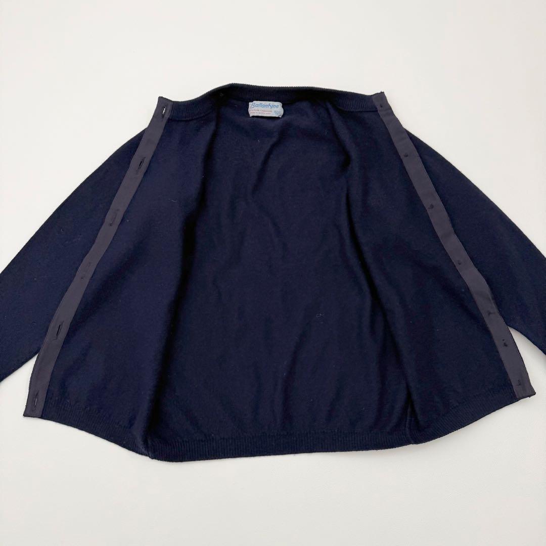 Ballantyne カシミヤ ニット 金釦 カーディガン ネイビー 36