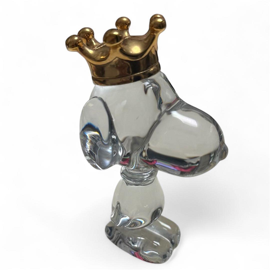 Baccarat ×Snoopy バカラ　スヌーピー王冠　クリスタル　置物