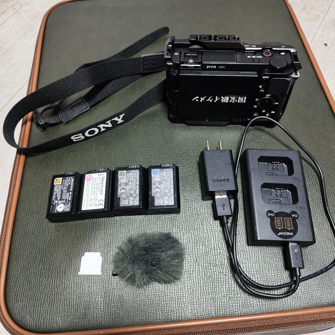 ZV-E10+Cage,4個batteries,English日本語も可能