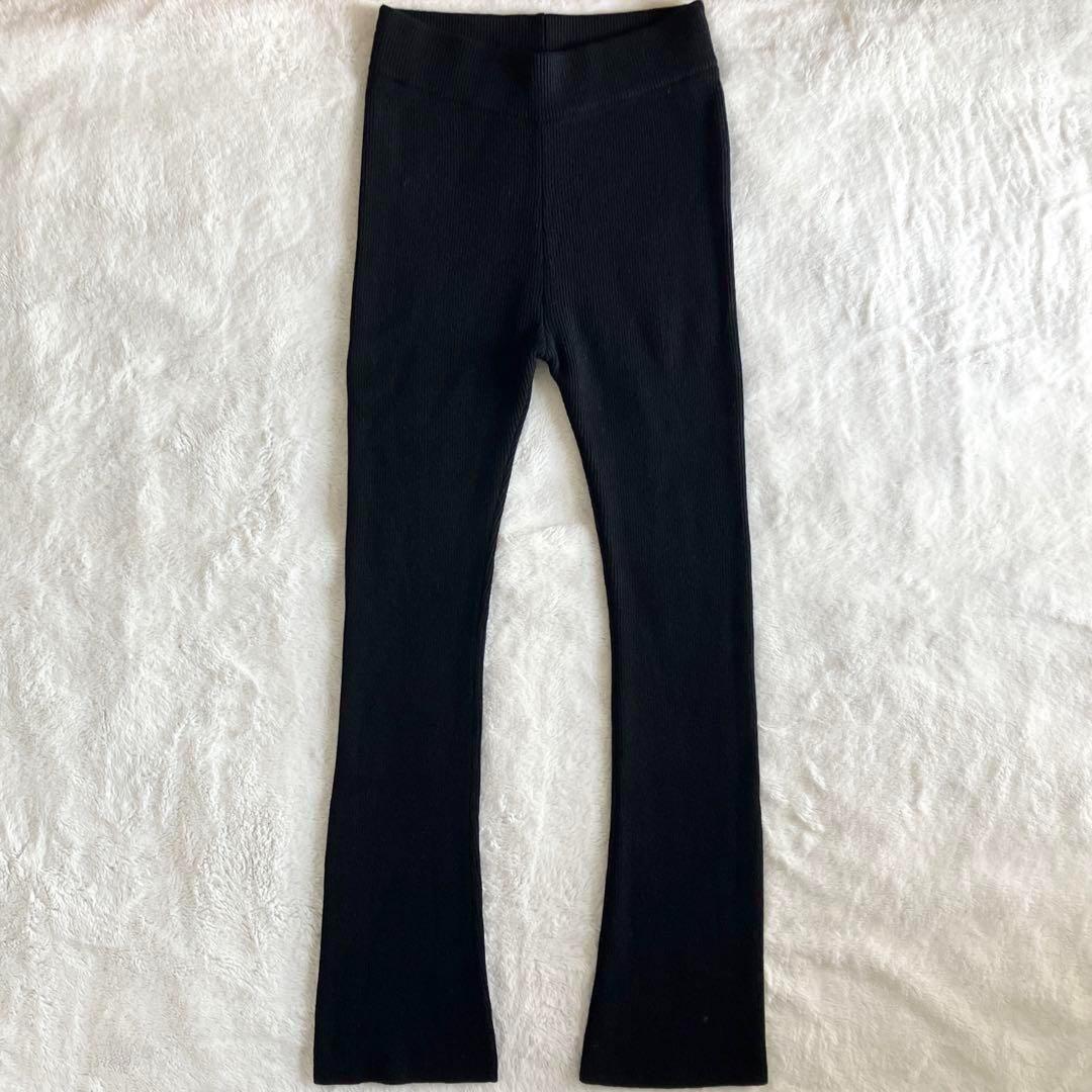 EVERYDAY I LIKE 19AW ウールカシミヤニットパンツ 38 黒