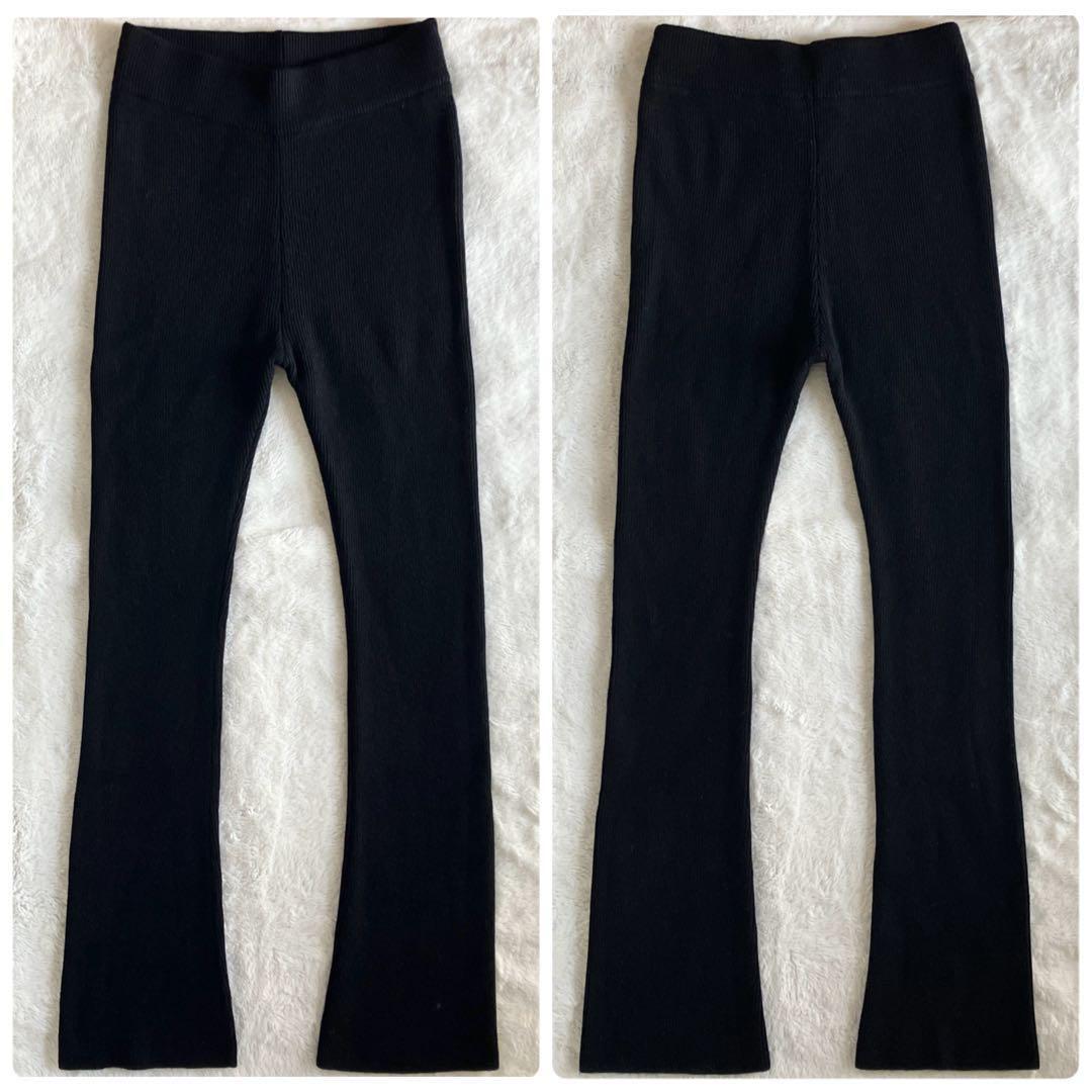 EVERYDAY I LIKE 19AW ウールカシミヤニットパンツ 38 黒