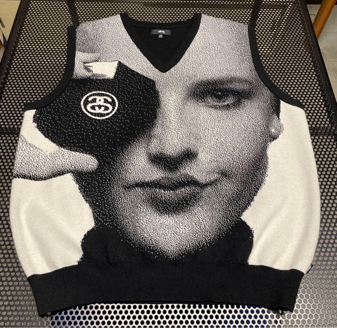 Stussy PHOTO JACQUARD VEST ニットベストXXL