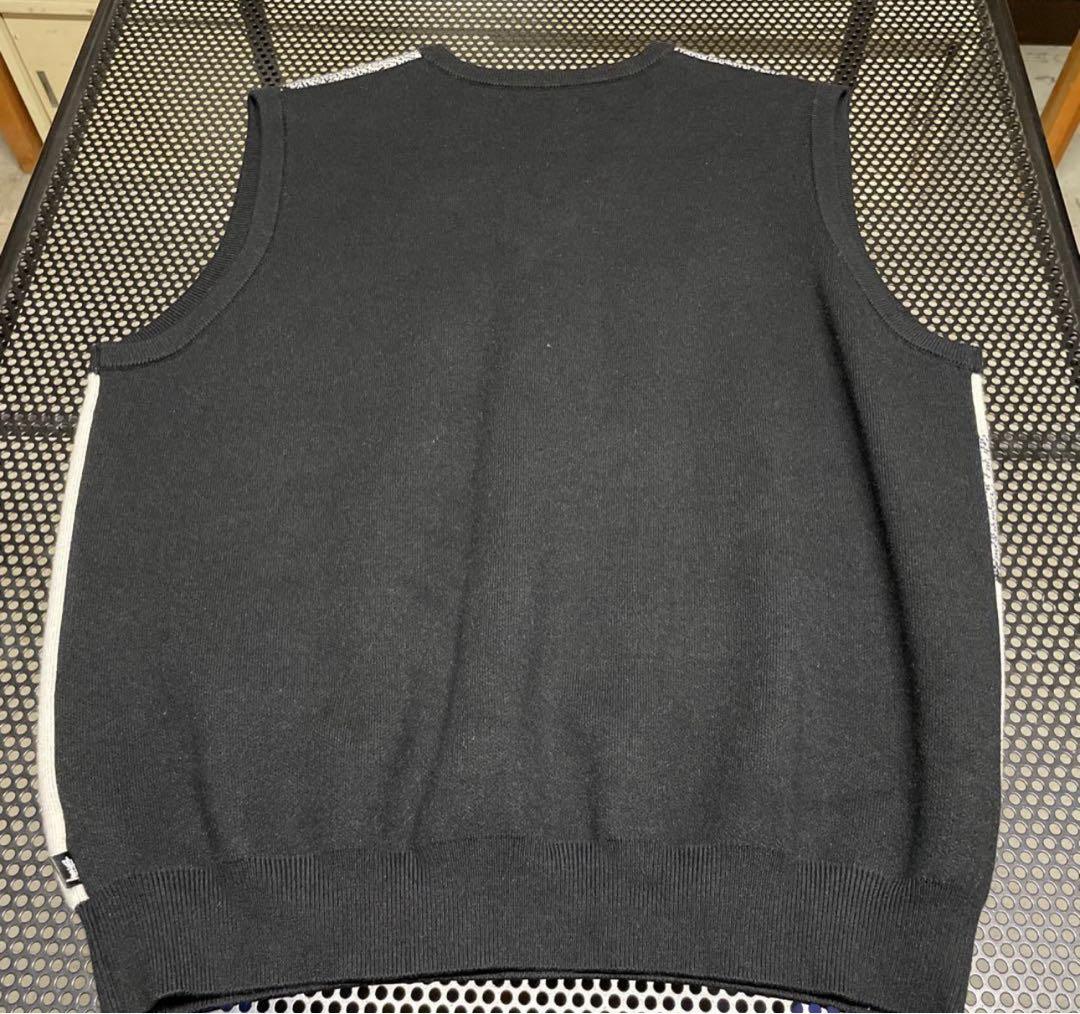Stussy PHOTO JACQUARD VEST ニットベストXXL