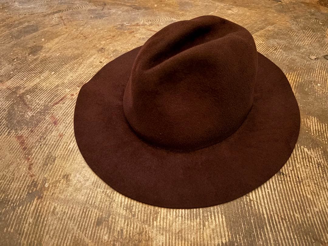 ゆき　UNUSED アンユーズド ロングブリムラビットファーハット