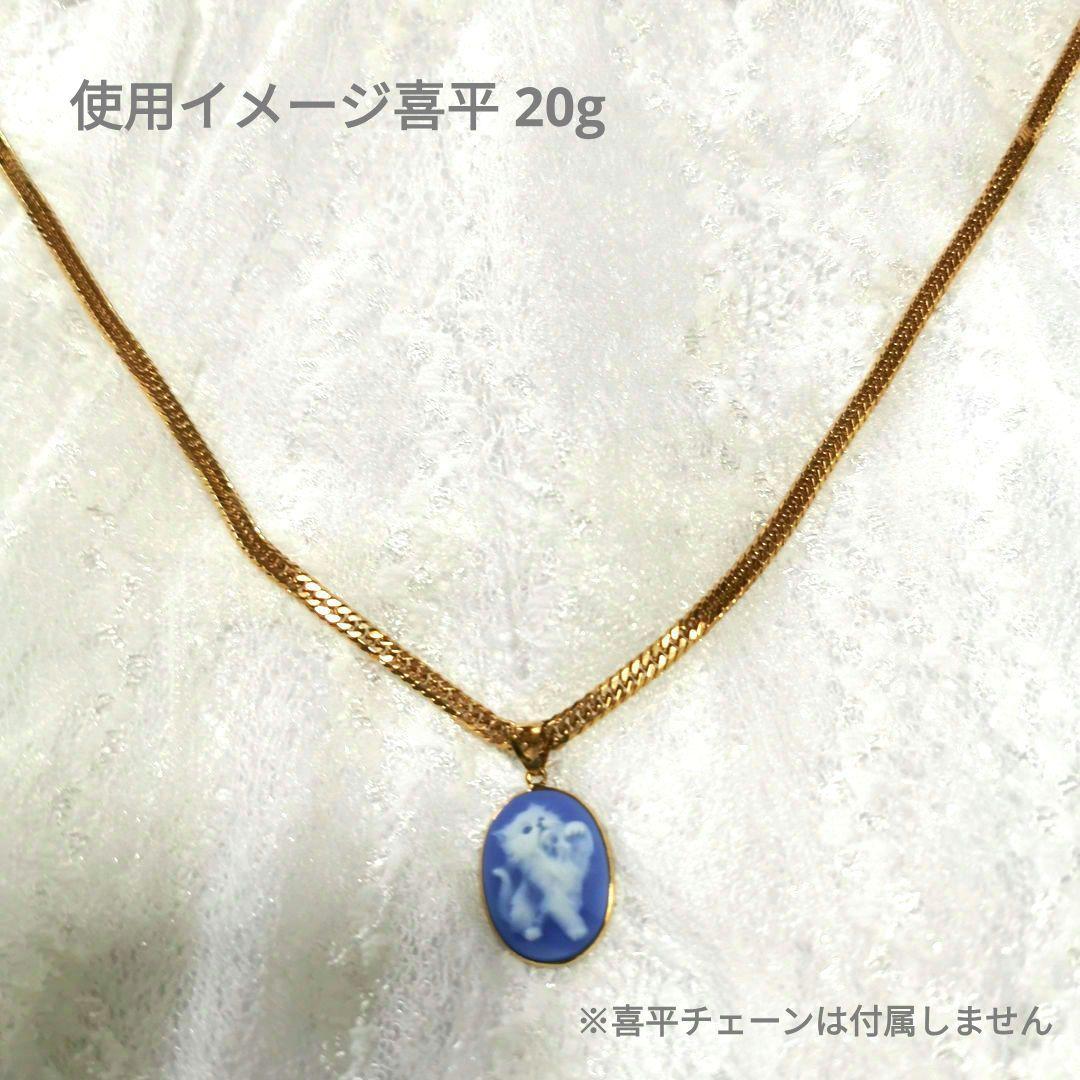 K18 メノウカメオ ITALY製 ネックレストップ 18金チャーム 猫