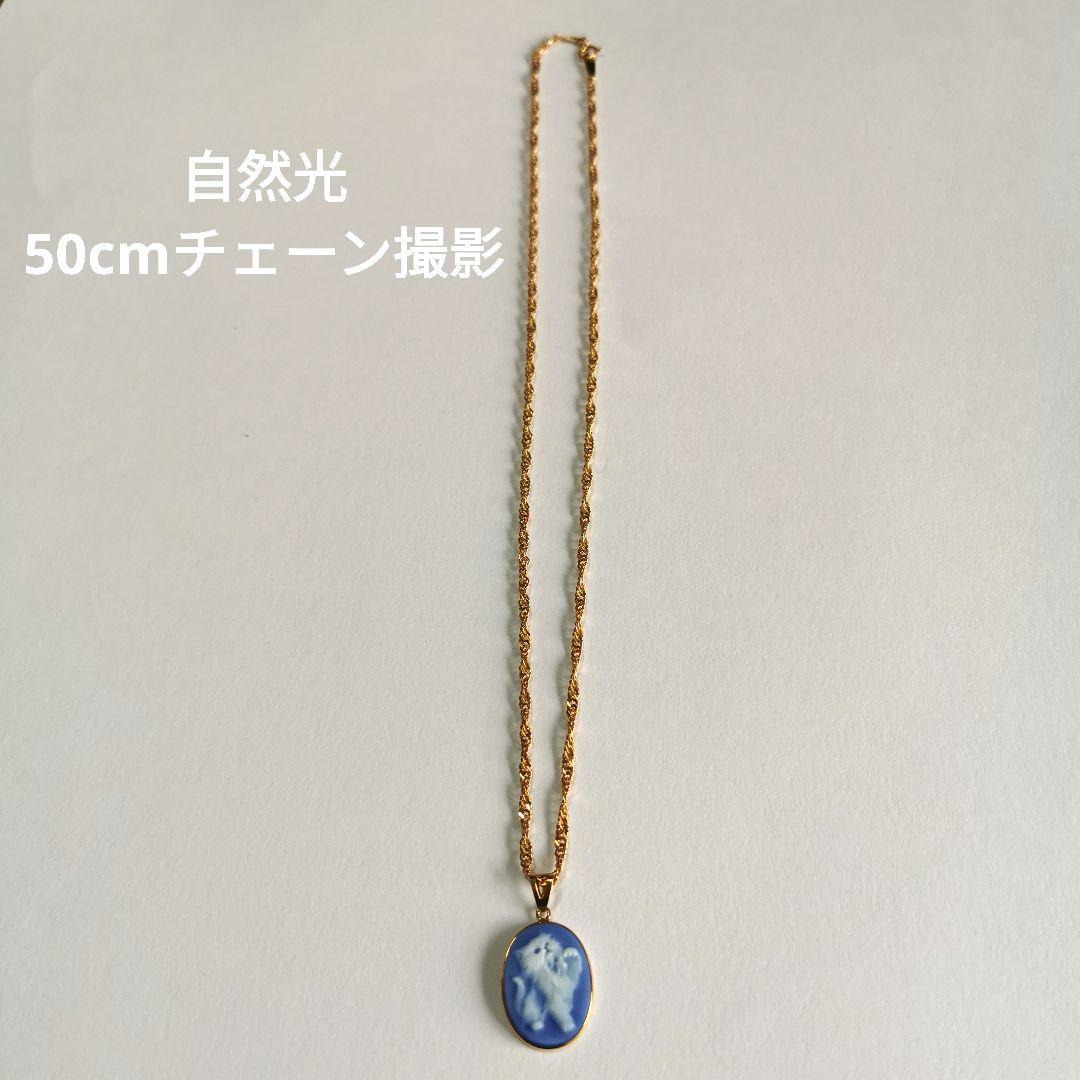 K18 メノウカメオ ITALY製 ネックレストップ 18金チャーム 猫