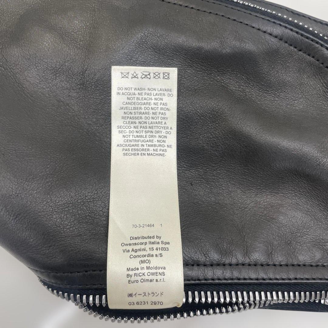 Rick Owens革製ノースリーブベスト 黒