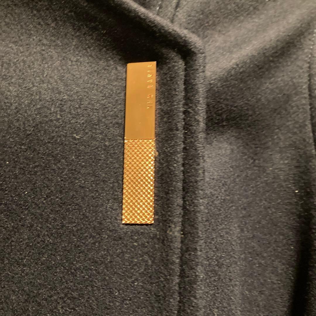 テッドベイカー　ケープコート　ウール　カシミヤ混　S ネイビー