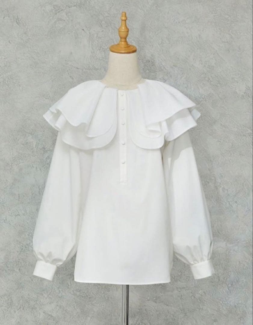 美品bow.a ボウエー IRIS アイリス ブラウス ホワイト クリーニング済