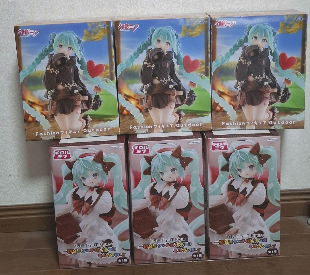 初音ミク Fashion フィギュア Outdoor チロルチョコ 　6個セット
