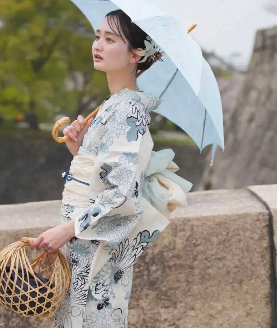 utatane 浴衣・帯・帯締め・下駄セット 4点セット