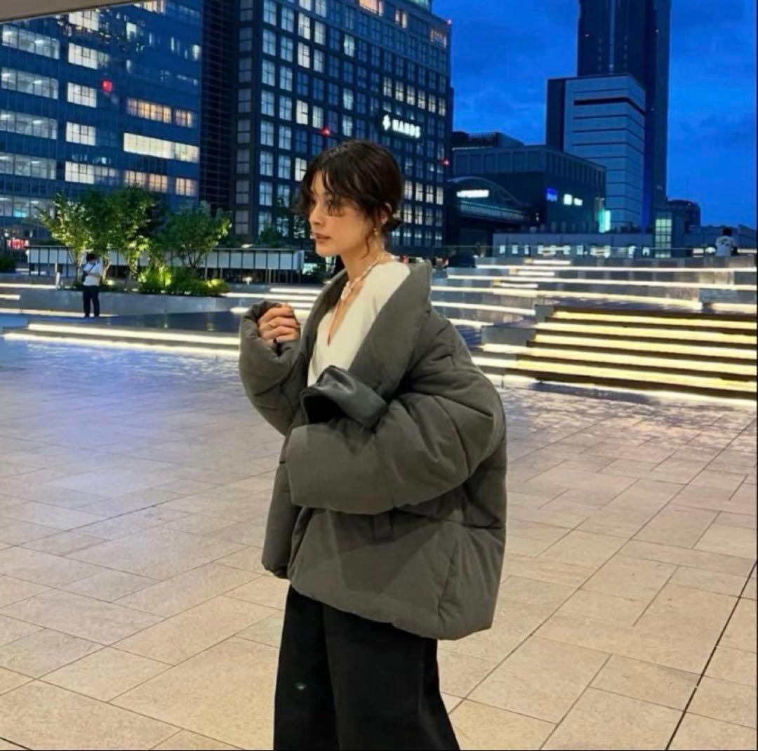 ム*ン様 ETRE TOKYO ストールカラーパディングコート アウター 完全