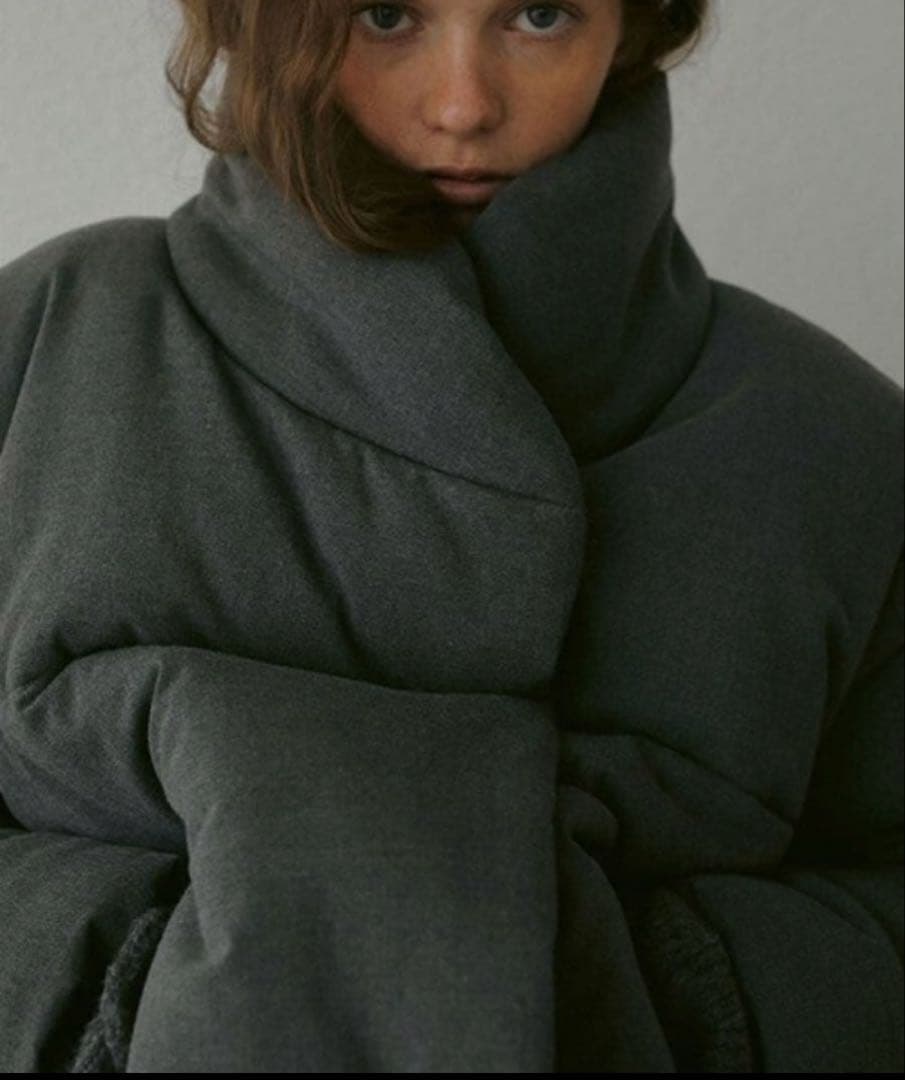 ム*ン様 ETRE TOKYO ストールカラーパディングコート アウター 完全