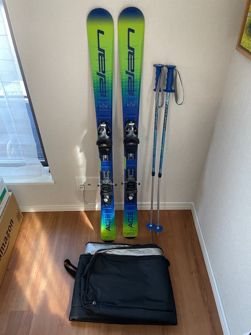 120cm ELAN 子供用カービングスキー バッグ付き