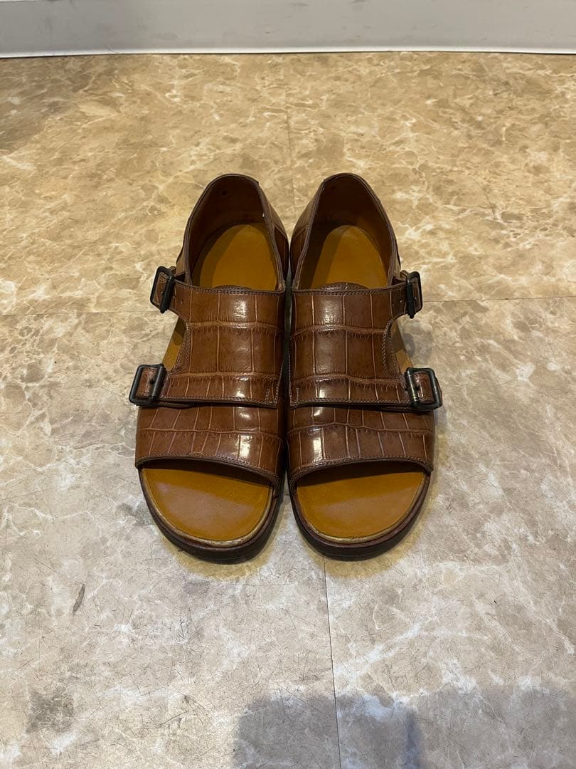 F.LLL Giacometti ジャコメッティ　グルカサンダル　クロコダイル