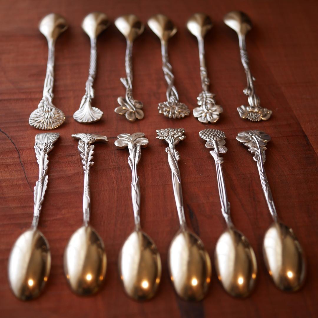 ◆TIFFANY◆アンティーク◆デミタススプーン◆12本セット◆