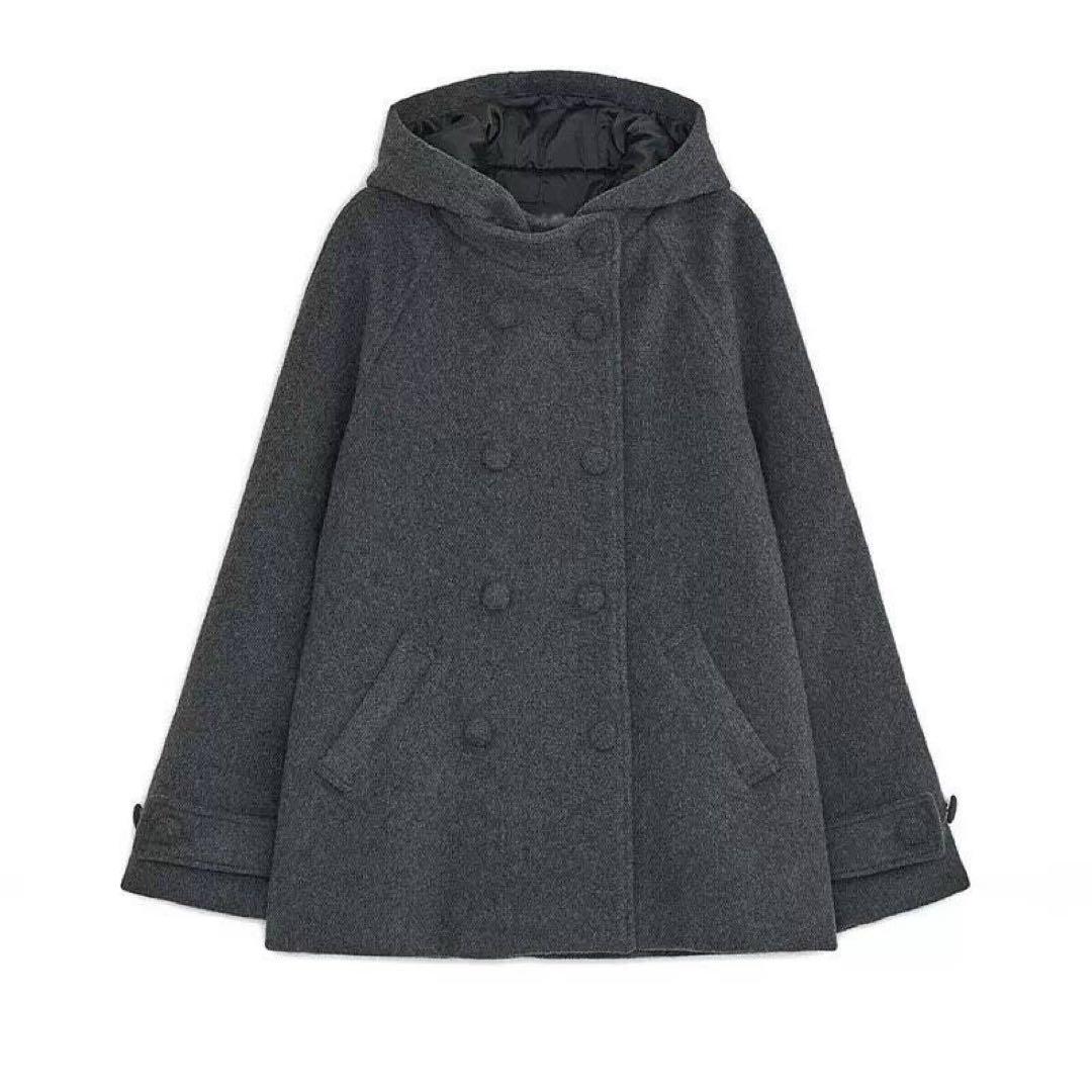 Hugyourskin Hooded Half Coat フード付き コート