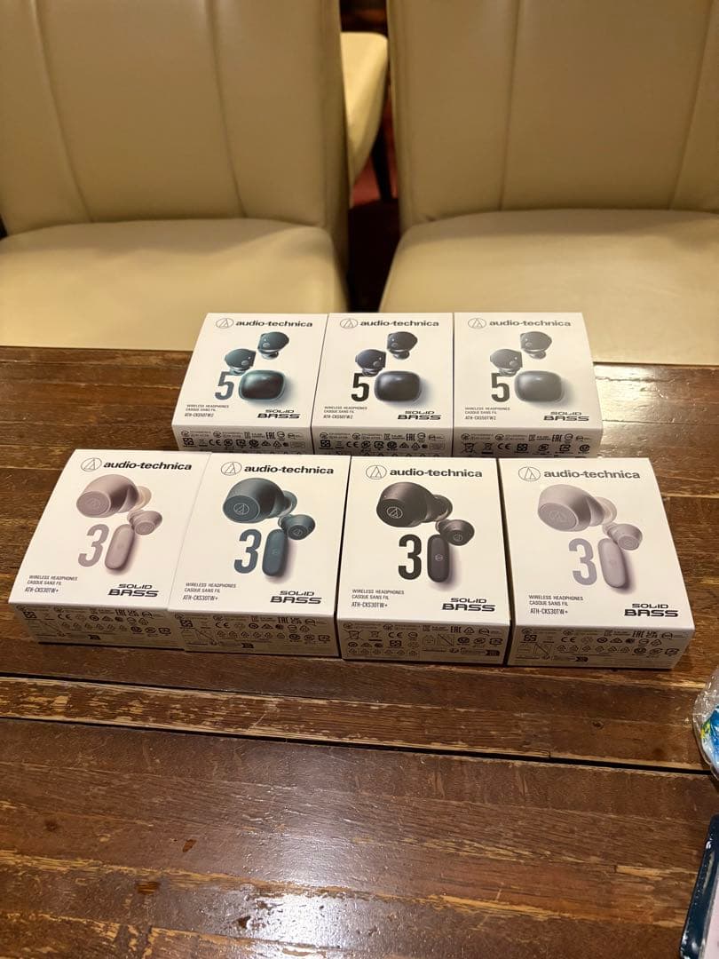 audio-technica ワイヤレスイヤホン 6個セット