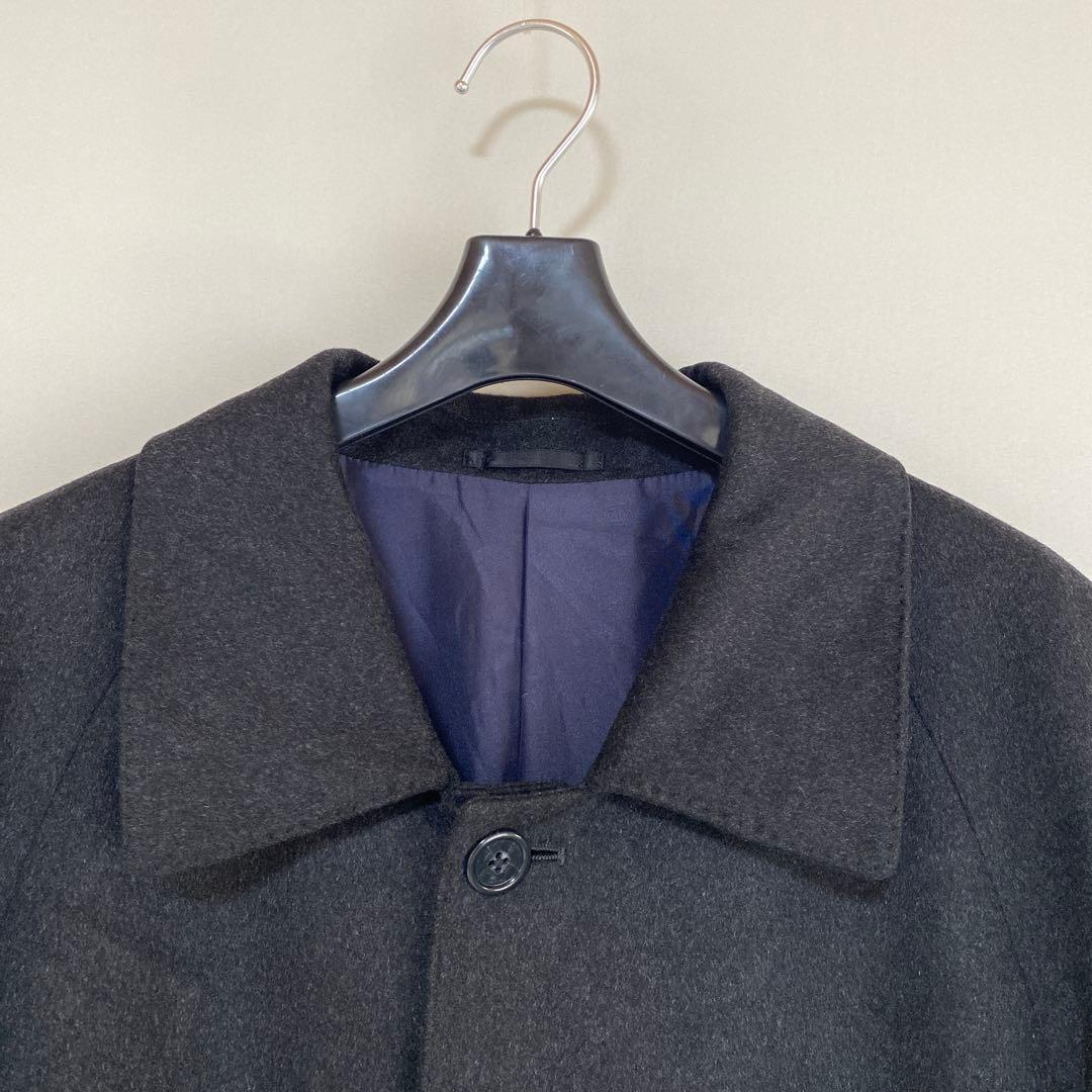 ピュアカシミヤ100% メンズハーフコート ダークグレー 94A5 DMW