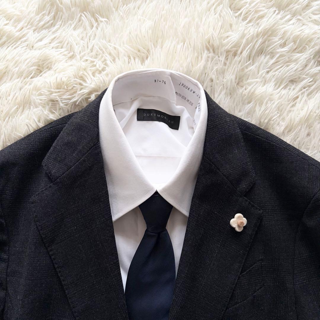 <23AW> LARDINI easy 新ロゴ ダークグレー ウールスーツ 48