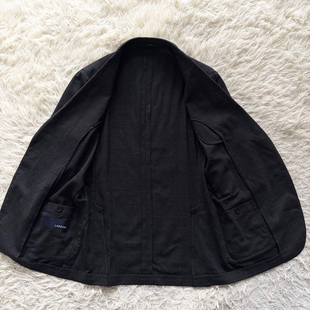 <23AW> LARDINI easy 新ロゴ ダークグレー ウールスーツ 48