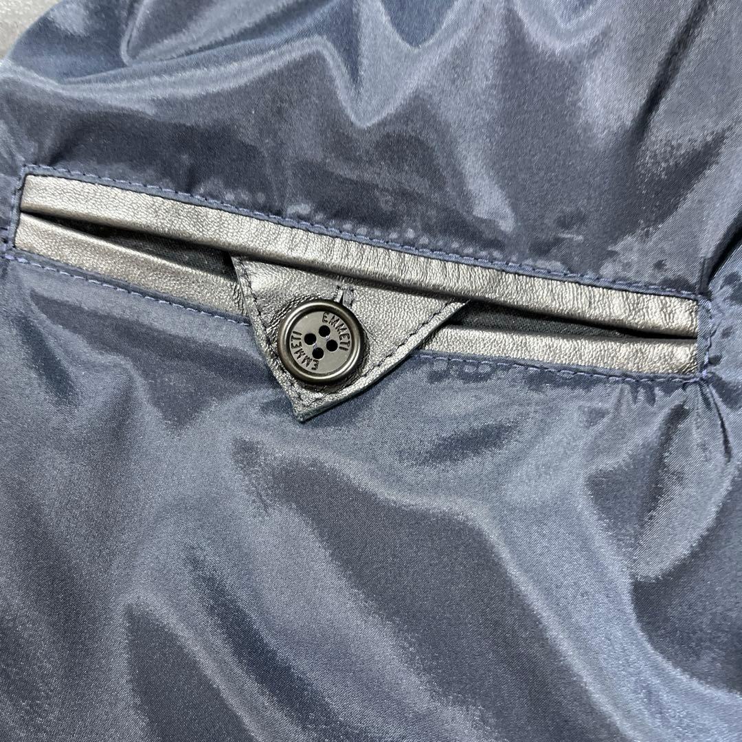 【美品】エンメティ×マッキントッシュ　切替　ジャケット　レザー　デニム　L