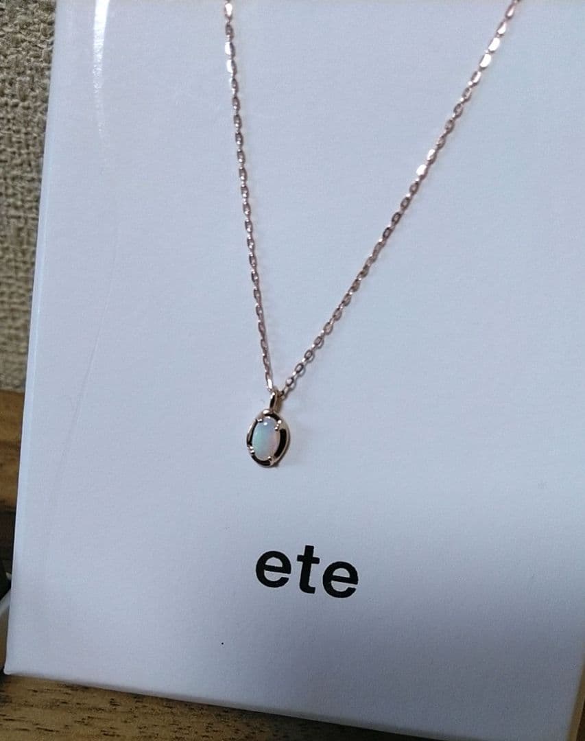 【専用】ete　ミストピンク　K10MPG オパールネックレス