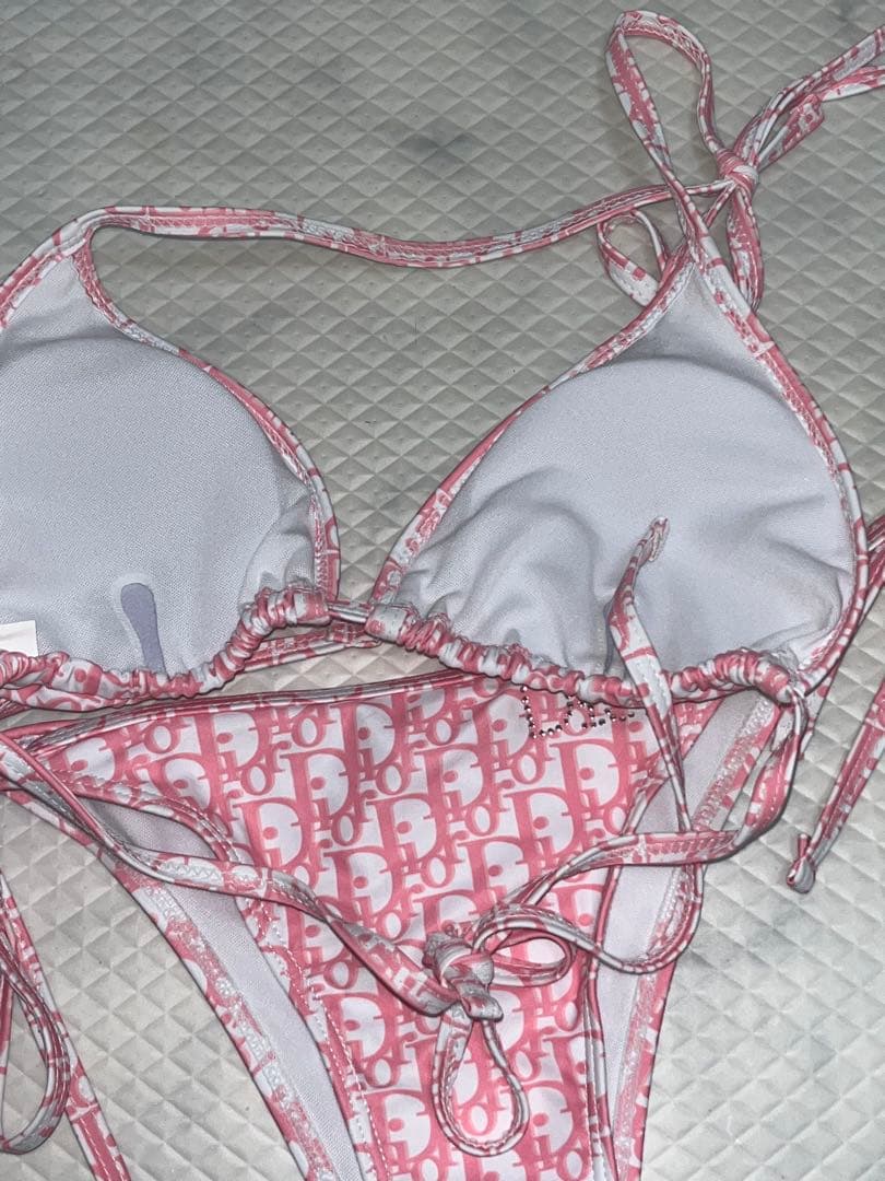 Christian Dior ピンク ロゴビキニ