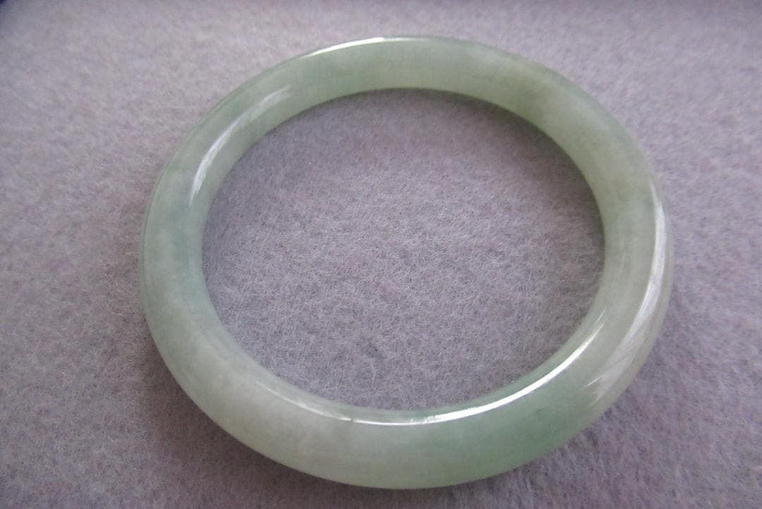 天然正規翡翠 緑色 バングル