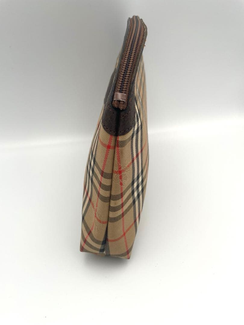 美品 BURBERRY バーバリー クラッチバッグ ノバチェック シャドーホース