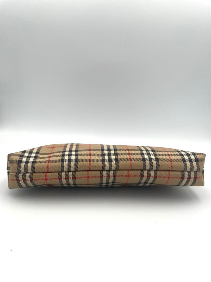 美品 BURBERRY バーバリー クラッチバッグ ノバチェック シャドーホース