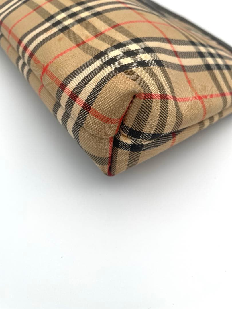美品 BURBERRY バーバリー クラッチバッグ ノバチェック シャドーホース