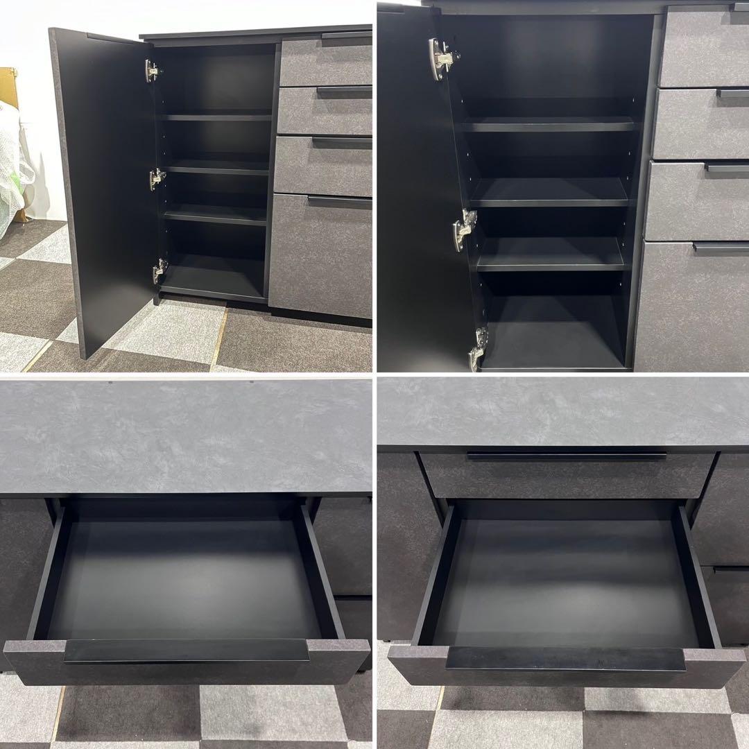 サンキコーポレーション SAZAVY キッチンカウンター 食器棚 家具No078