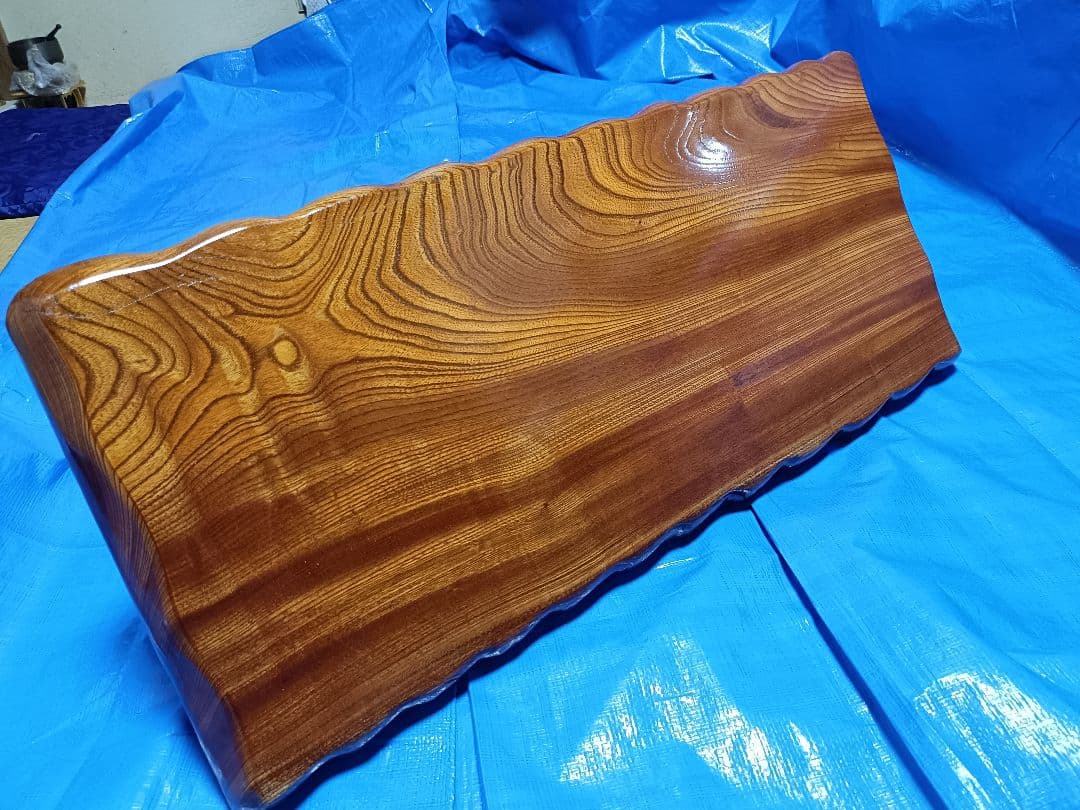 天然ケヤキ一枚板花台