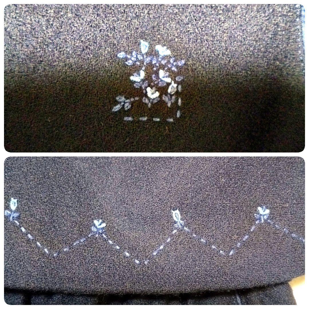 ファミリア 美品 ボレロアンサンブル ワンピース 110 刺繍 フォーマル 濃紺