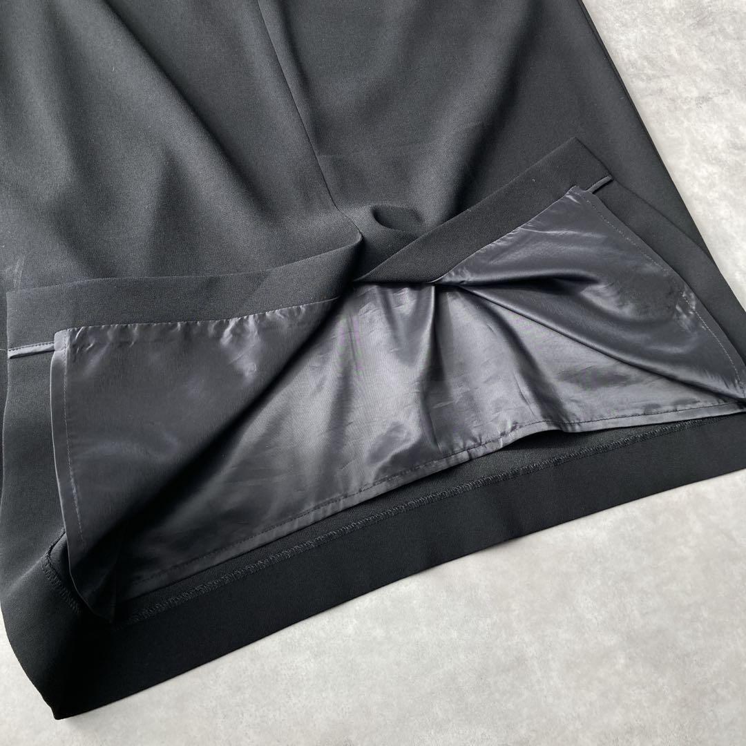 希少✨️エポカ バックサテンジョーゼット ワンピース シアー シースルー ブラック