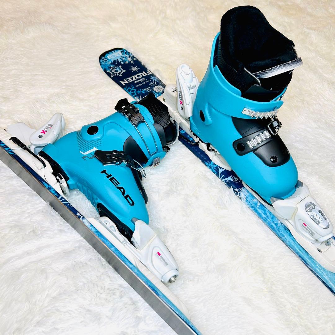 【美品】HEAD J2 ジュニアスキーブーツ 20cm〜20.5cm 水色