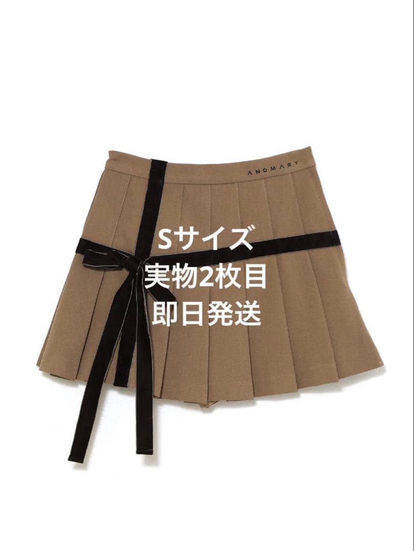 Valentine ribbon mini skirt sサイズ　andmary