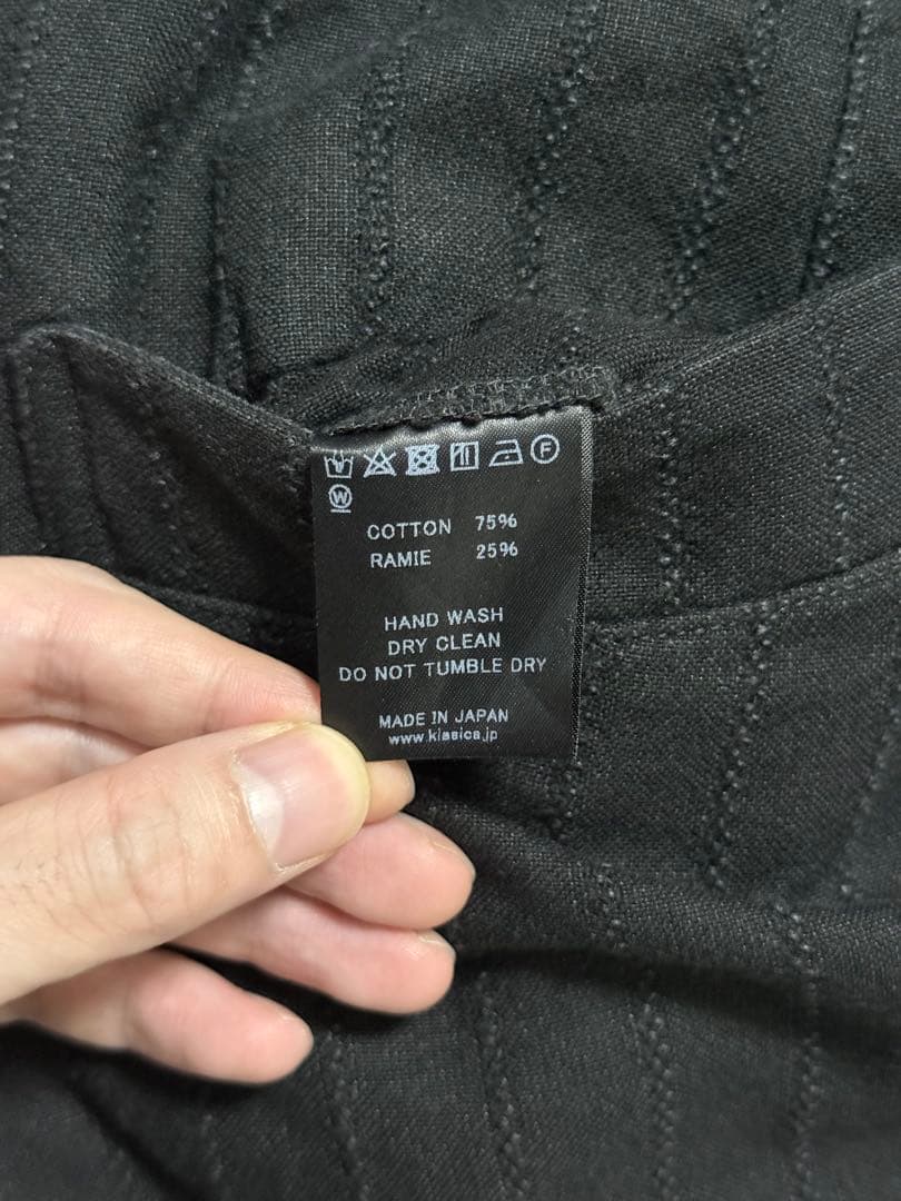 パンツ KLASICA 19ss cotton rummy pants