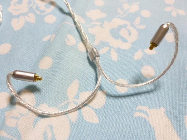 IE900 IE600 N5005 6N銀 銀OFC 4.4mm 銀メッキ L字