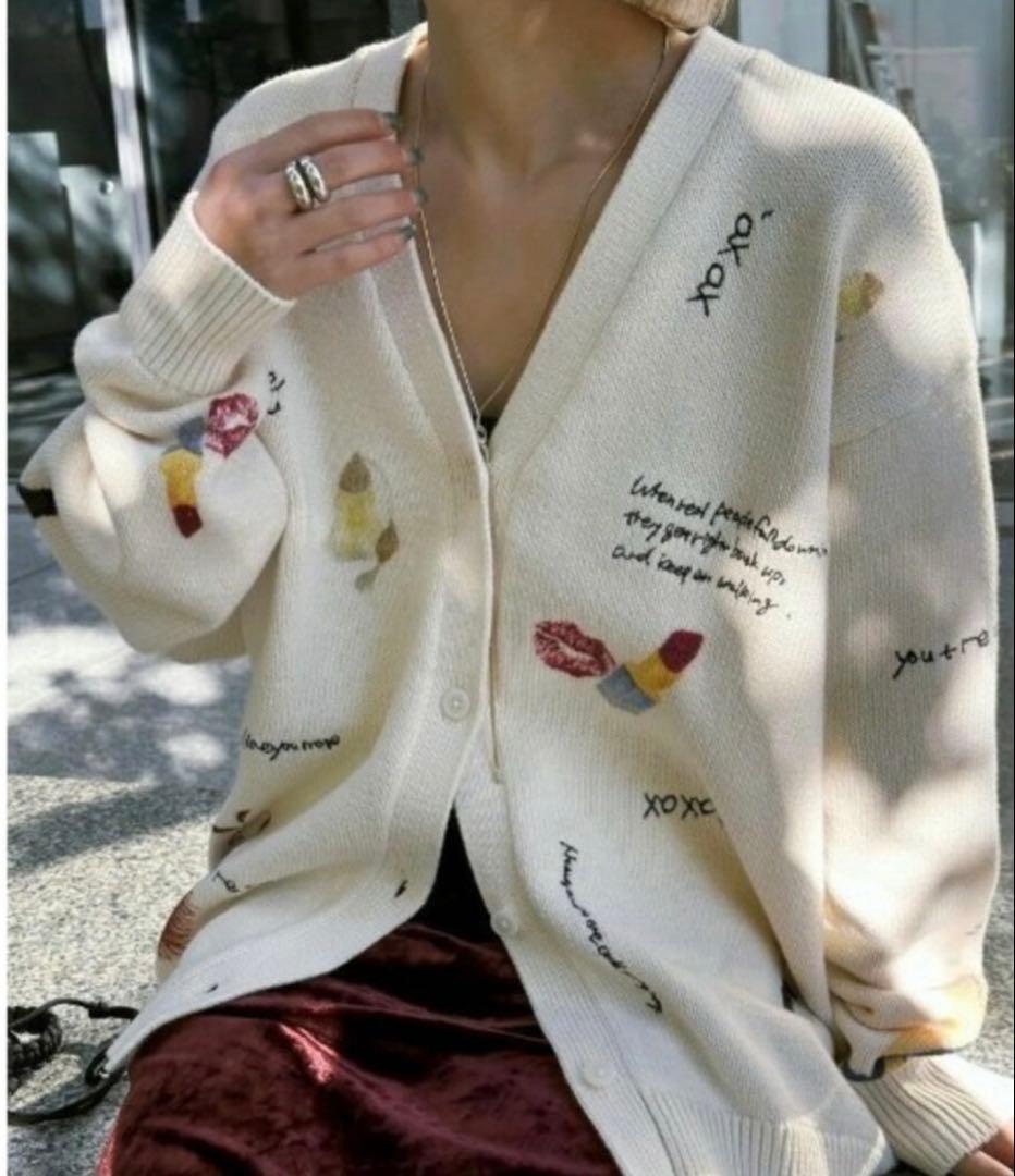 Ameriアメリ☆LITTLE FUNNY FACE KNIT CARDIGAN