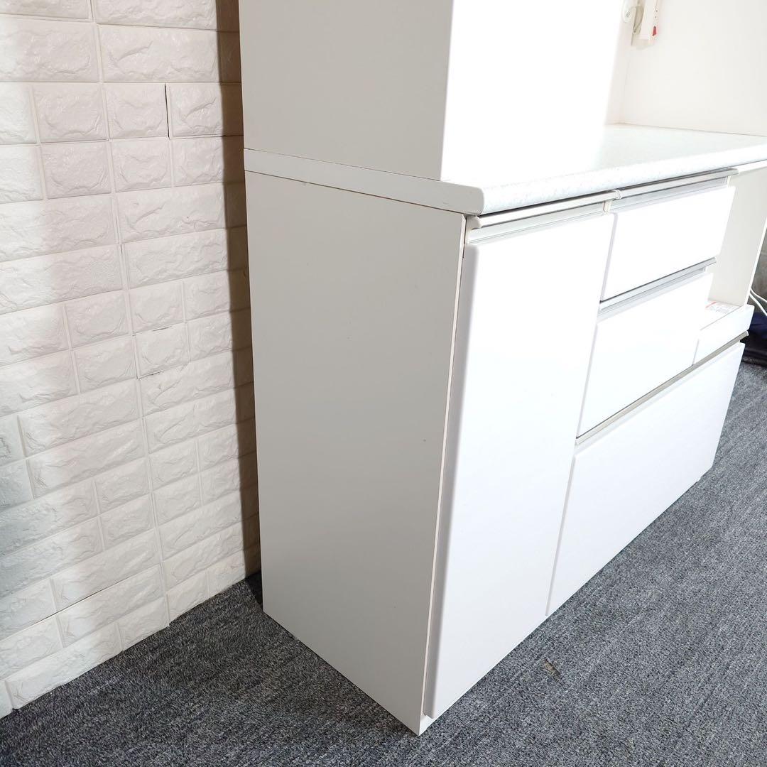 ニトリ キッチンボード アルミナ2 幅120cm カップボード 食器棚 B076