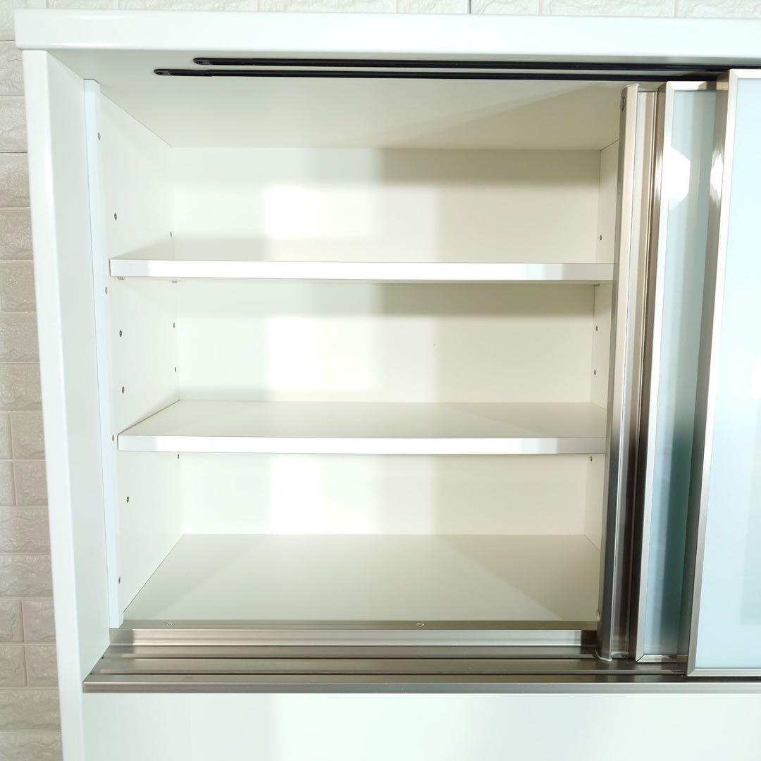 ニトリ キッチンボード アルミナ2 幅120cm カップボード 食器棚 B076