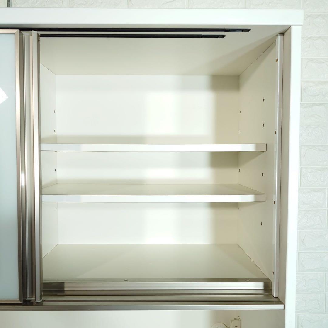 ニトリ キッチンボード アルミナ2 幅120cm カップボード 食器棚 B076